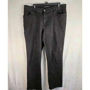 Lee Relaxed Fit at the waist Straight Women's size 16 Black Denim Jeans